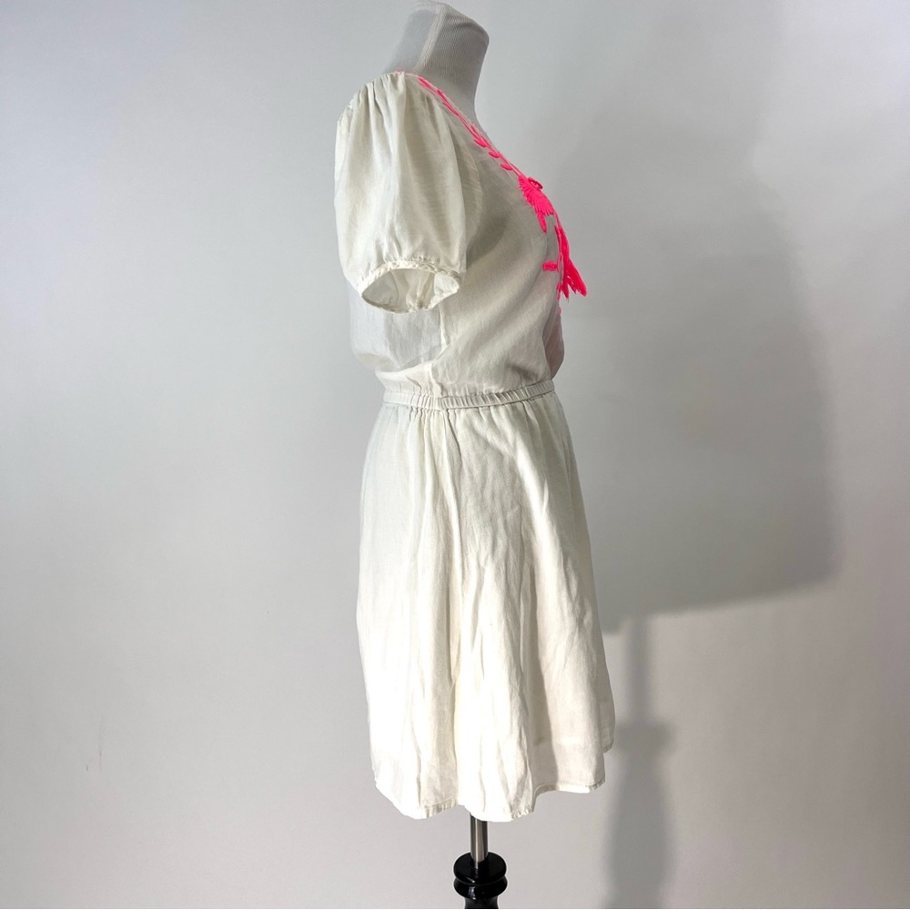 D.Ra Sayuri Ivory Embroidered Mini Dress M View 4